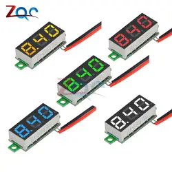 デジタル電圧計,0.28インチ,2.5v-30v,12v,24v,ミニled,dc,電圧計,パネル,電圧テスター,検出器,モニター,2線式,自動車用,モバイル