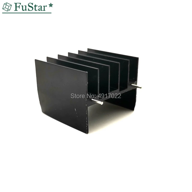 5pcs black Aluminium TO-220 30x25x30 mm Heatsink TO 220 Heat Sink Transistor Radiator TO220 Cooler Cooling 30*25*30MM With 2pin