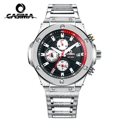 CASIMA Brand Mens Fashion Sport Watch Waterproof Luminous Military Quartz Wrist Watch Stainless Steel Clock for Men Reloj Hombre