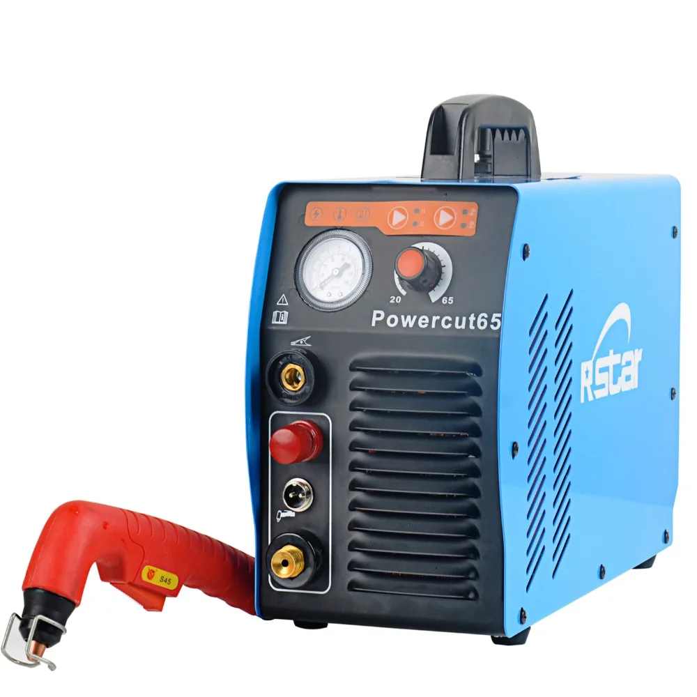 

Rstar Digtal Igbt Inverter PFC Tech Powermax65 Plasma Cutter Welding Machine System Wide Input Voltage 96VAC~300VAC S45 torch