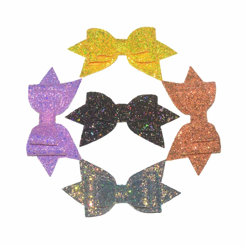 1PC Hair Clip Women Baby Girl Big Glitter Bow Kids Bling Bows Sparkly Hairgrip Hairpins For Children Hair Accessories Headwear