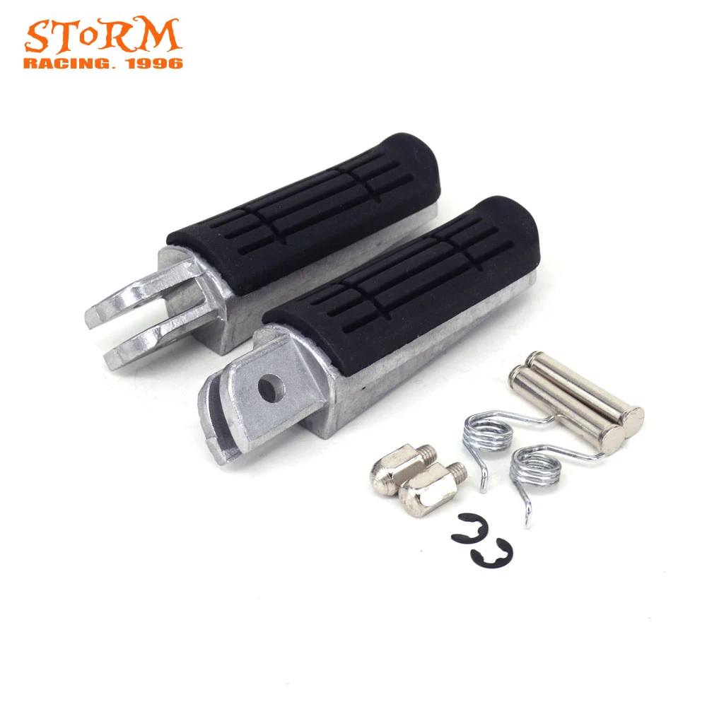 Motorcycle Front Foot Pegs Footrest Pedals Aluminum For TDR125R FZ6Fazer S2 Naked FZR600 R FZS600 XJ600 N S Diversion YZF600R6