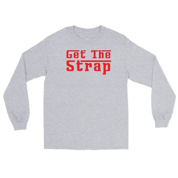 Sugarbaby Get The Strap Red Logo Long Sleeve Sweatshirt  Hip Hop Eminem Kamikaze Rap merch Slim Shady Recovery Revival Jumper