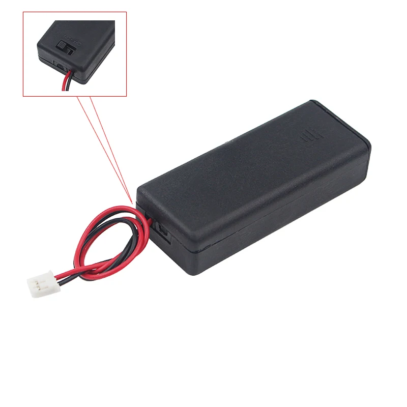 7# Battery Holder Plastic Case with ON/OFF Switch Lead Line for Dry Cell Battery Case Plastic Box for Micro:bit