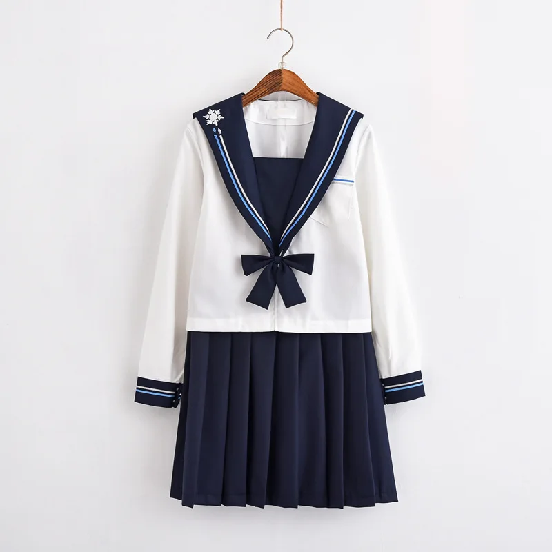 Japanese School Uniform Girls High School Students Clothing Korean Novelty Sailor Suits Costume JK  Tops +Skirt Uniforms