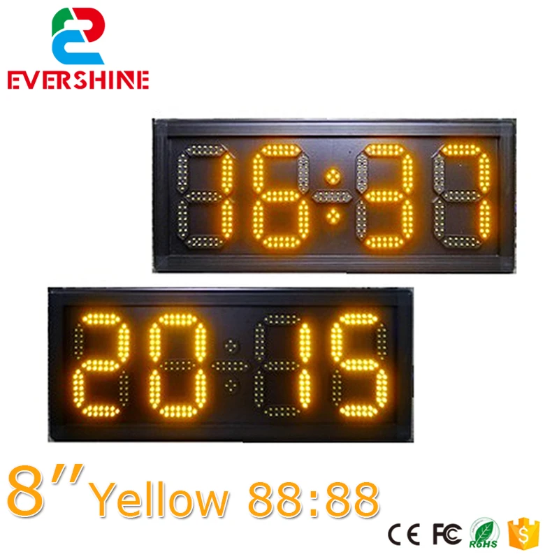 

Semi-outdor RF& TCP/IP 8" inch Digital/time/temperature LED display board