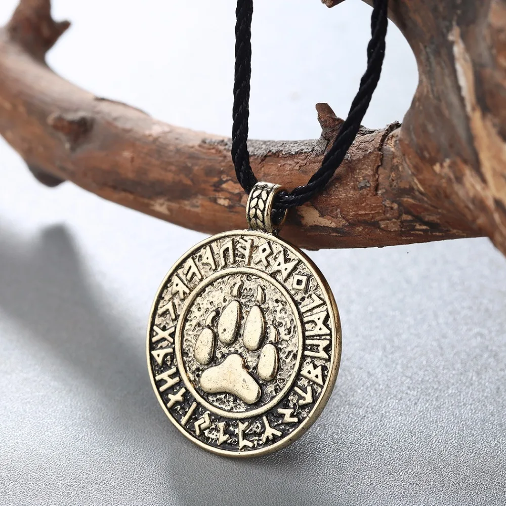 Cxwind New Slavic Veles Paws Pendant Necklace Warding Veles Sign Charm Animal Paw Amulets And Talismans Viking Necklace Jewelry