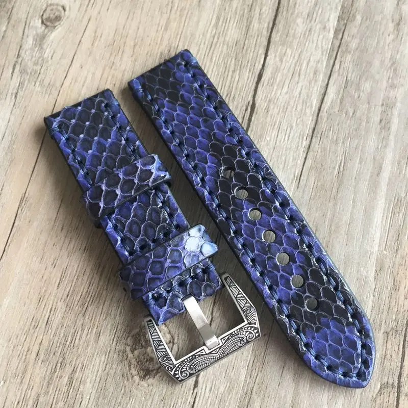 Blue Python Leather Watchband: The Ultimate Style Statement for Men’s Timepieces