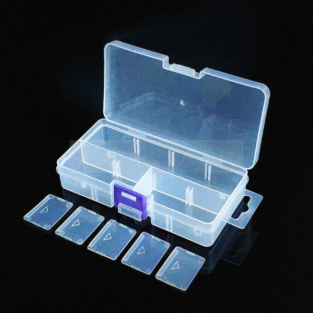 Plastic Box small 8 grids Adjustable Compartment Jewelry Earring Bead storage case Screw Holder Case Display Organizer Container