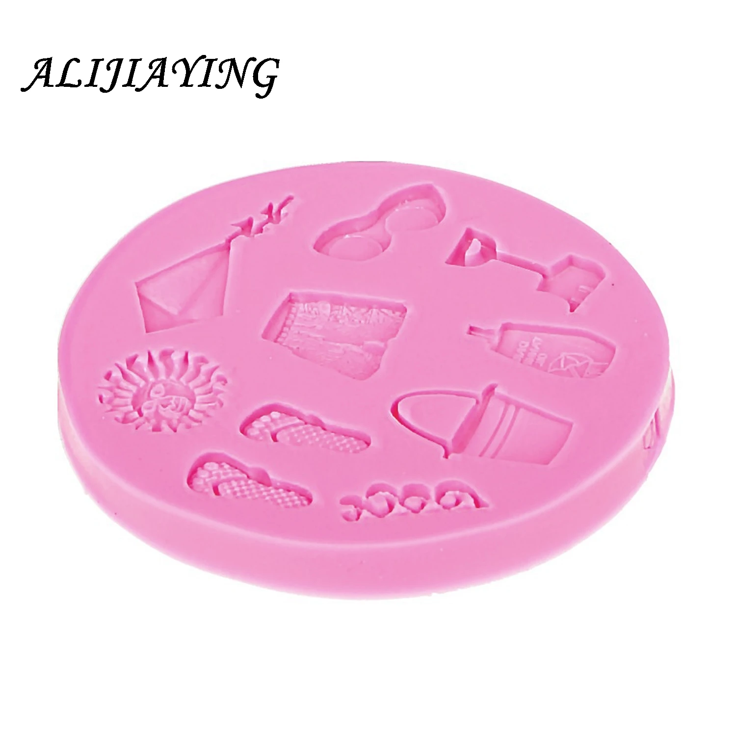 1Pcs Shorts slippers Sugar Silicone Mold Cake Decorating Tools glasses sun Pastry Baking Polymer Clay Kitchen Bakeware D0483