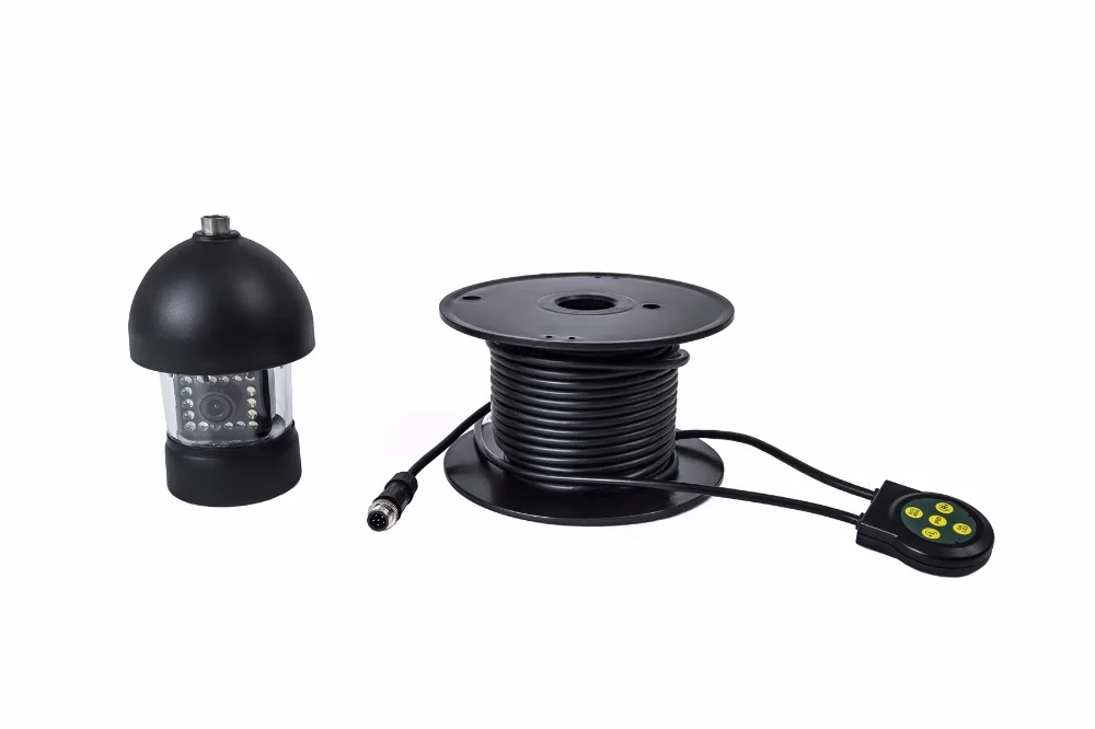 Accesorios de cámara de vídeo para pesca subacuática F18S, 20M, 360 grados, cable de 20M con cámara impermeable de 18led