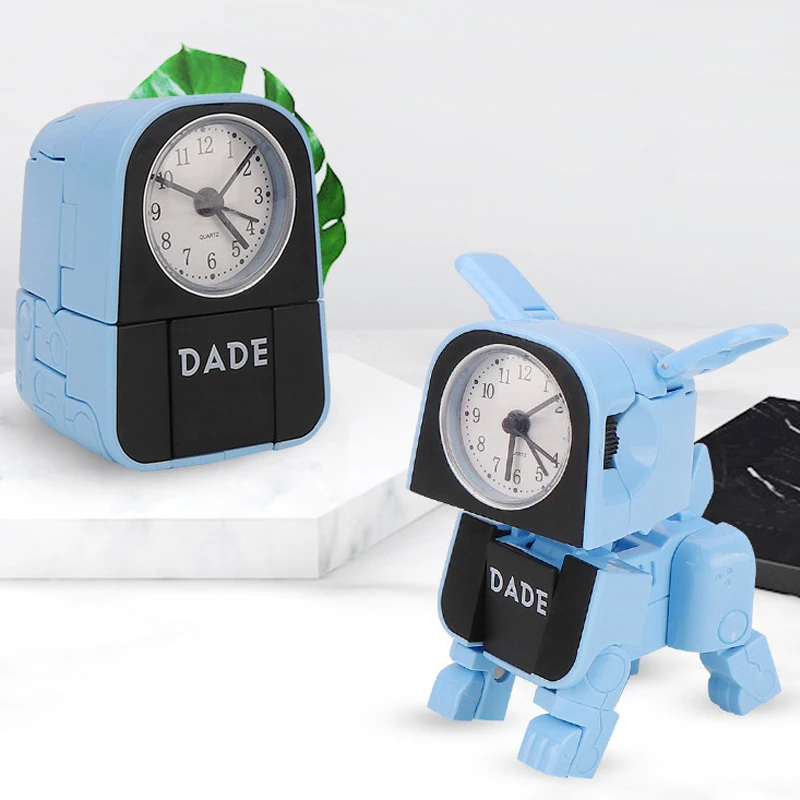 12 Hours digital smart alarm clocks for bedrooms with battery backup, Child Like Transformer Toy Cute Cat  Desk Watch