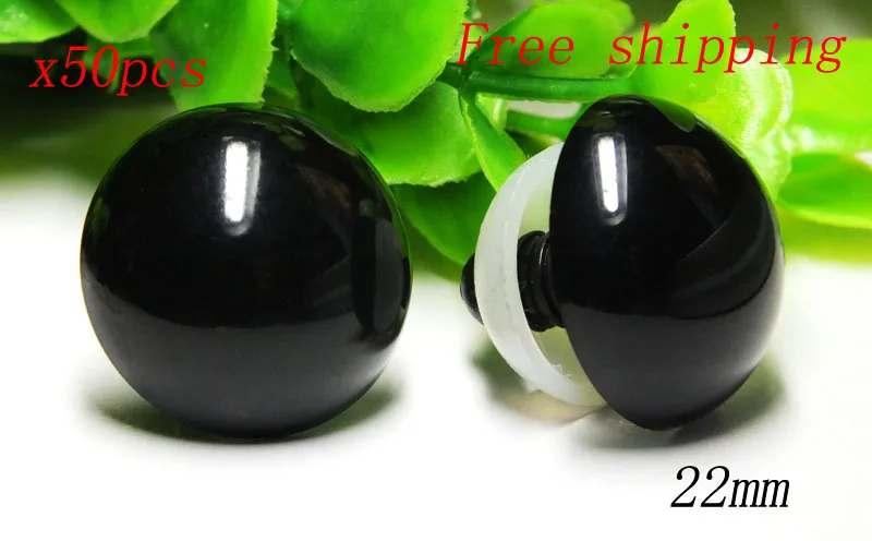 Wholesale 100pcs/lot 4.5-24mm Black Color Plastic Safety Toy Eyes For Toy Plush Bear Decoration