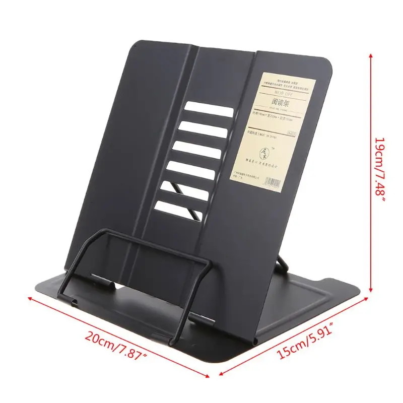 Portable Metal Adjustable Reading Book Holder Support Document Shelf Bookstand #524