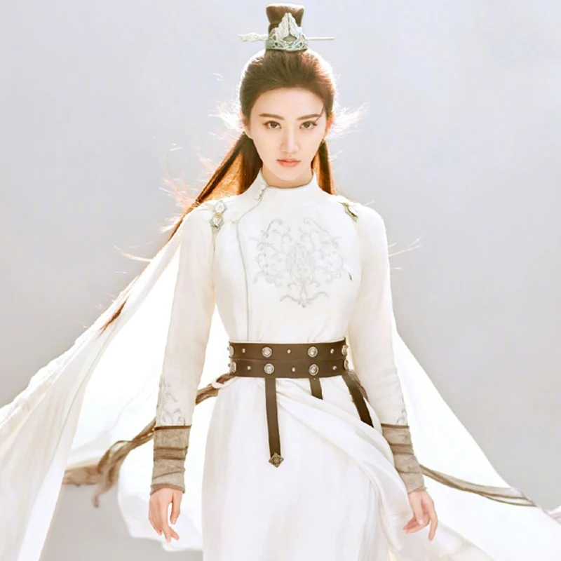 Kinh Thiên Trắng Hẹp Tay Kiếm Nữ Hanfu Cho Tivi Chơi Vua Blaze Diễn Sân Khấu Kịch Trang Phục Nữ hanfu