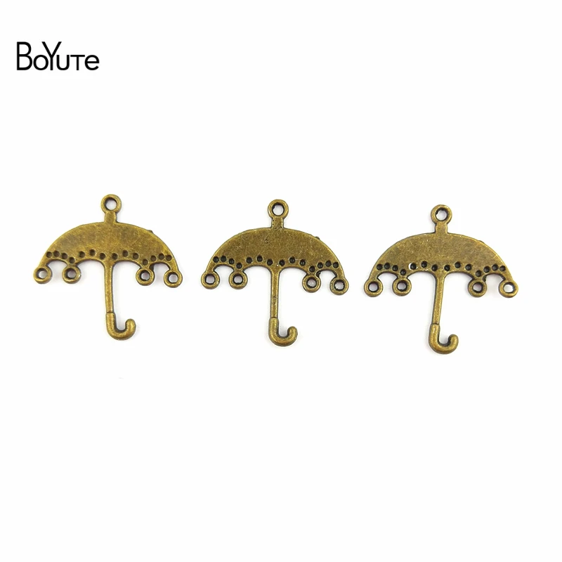 BoYuTe (100 Pieces/Lot) 25*25MM Antique Bronze Plated Zinc Alloy Umbrella Charms Pendant for Jewelry Findings Diy Necklace