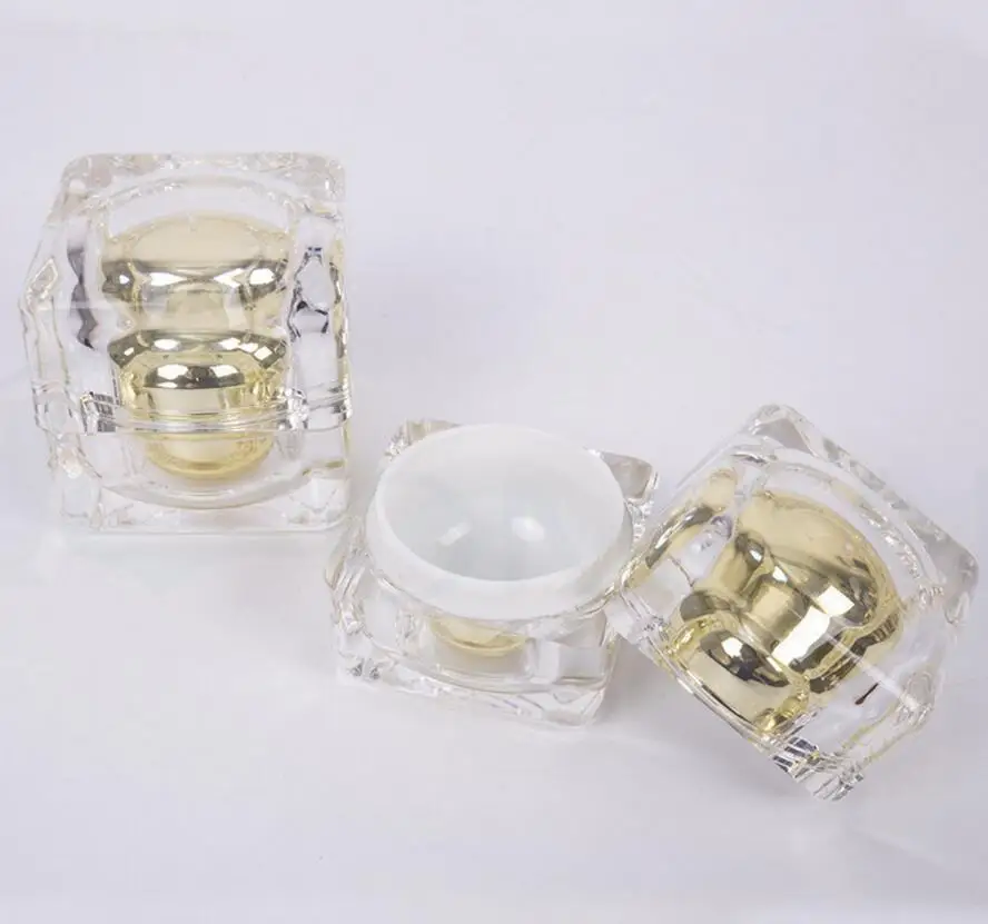 200pcs/lot 30G Acrylic Cream Jar,Acrylic Bottle with Double wall Created diamond Crystal Cream Bott