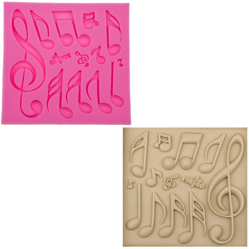 Music Notes lace Silicone mould Biscuit,Cake,Fondant,Cookie,Paste,Chocolate Molds DIY Cake Decoration Baking Tools F0550