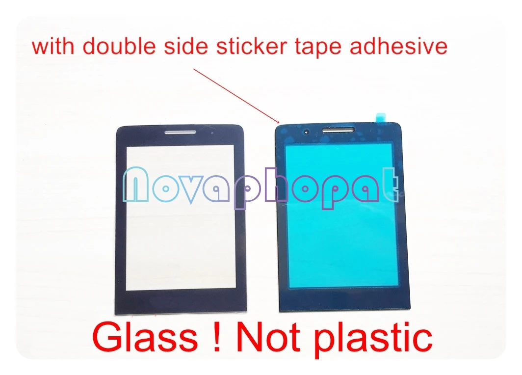 Novaphopat New Black Glass Screen For Philips E570 E571 Glass lens Panel Replacement (not touch screen Sensor)+tracking