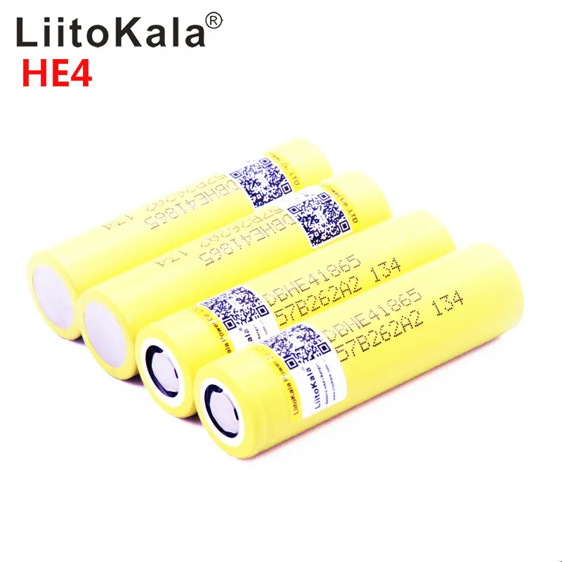 LiitoKala HE4 18650 akumulator litowo-jonowy 3.6V 2500 mAh akumulator może utrzymać, Max 20A, rozładowanie 35A