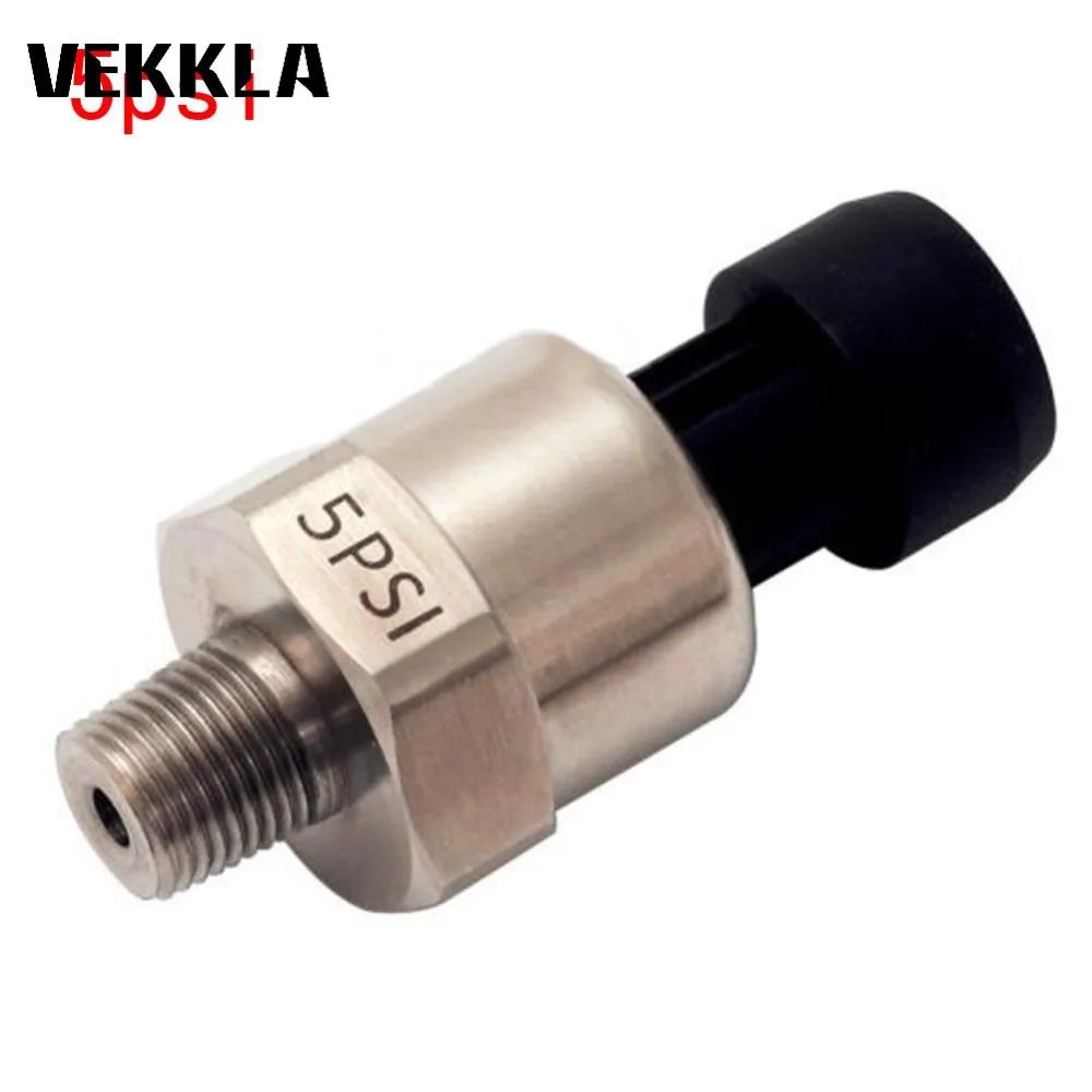 VEKKLA Pressure Transducer, Stainless Steel 0-4.5V NPT1/8”  Pressure Sender For Oil Air Water