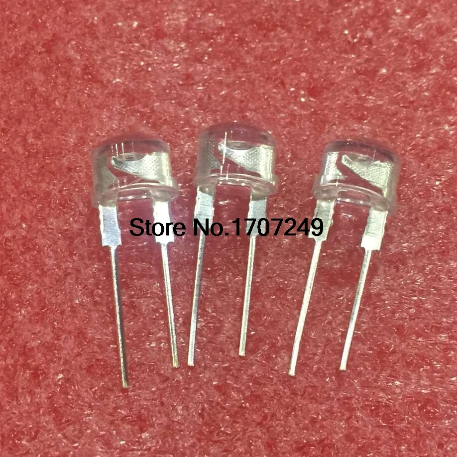 Free Shipping 50pcs LED 8mm Straw Hat Pink Water Clear Diode 8 mm Pink LED Light Emitting Diode 0.5W 120mA White hair Pink