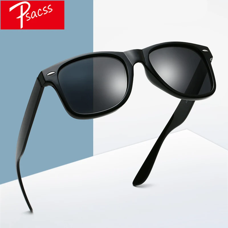 Psacss Classic Square Polarized Sunglasses Men Women Vintage High Quality Brand Designer Male Fashion Retro Sun Glasses UV400