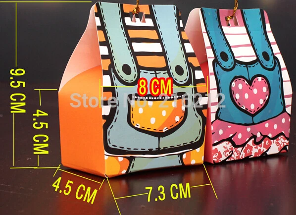 Wedding Candy Favor Boxes Party Gifts Holders 2 colors formal dress Candy Box