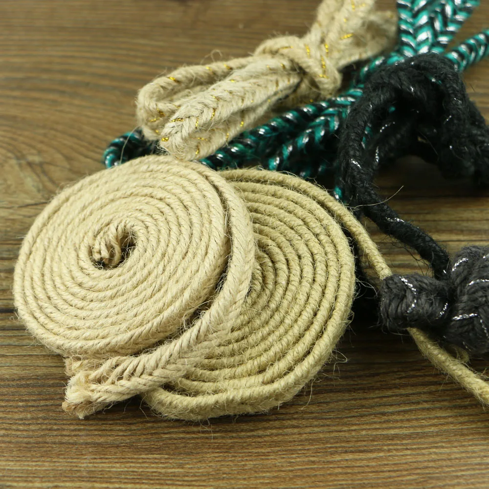 Natural Hessian big size thick Jute Twine Rope Burlap Ribbon DIY Craft Vintage Wedding Christmas Party Decor hemp rope