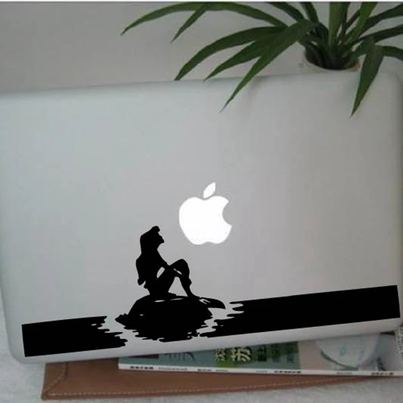 Mała syrenka inspirowana naklejka na laptopa vinyl osobowość naklejka na Apple Macbook