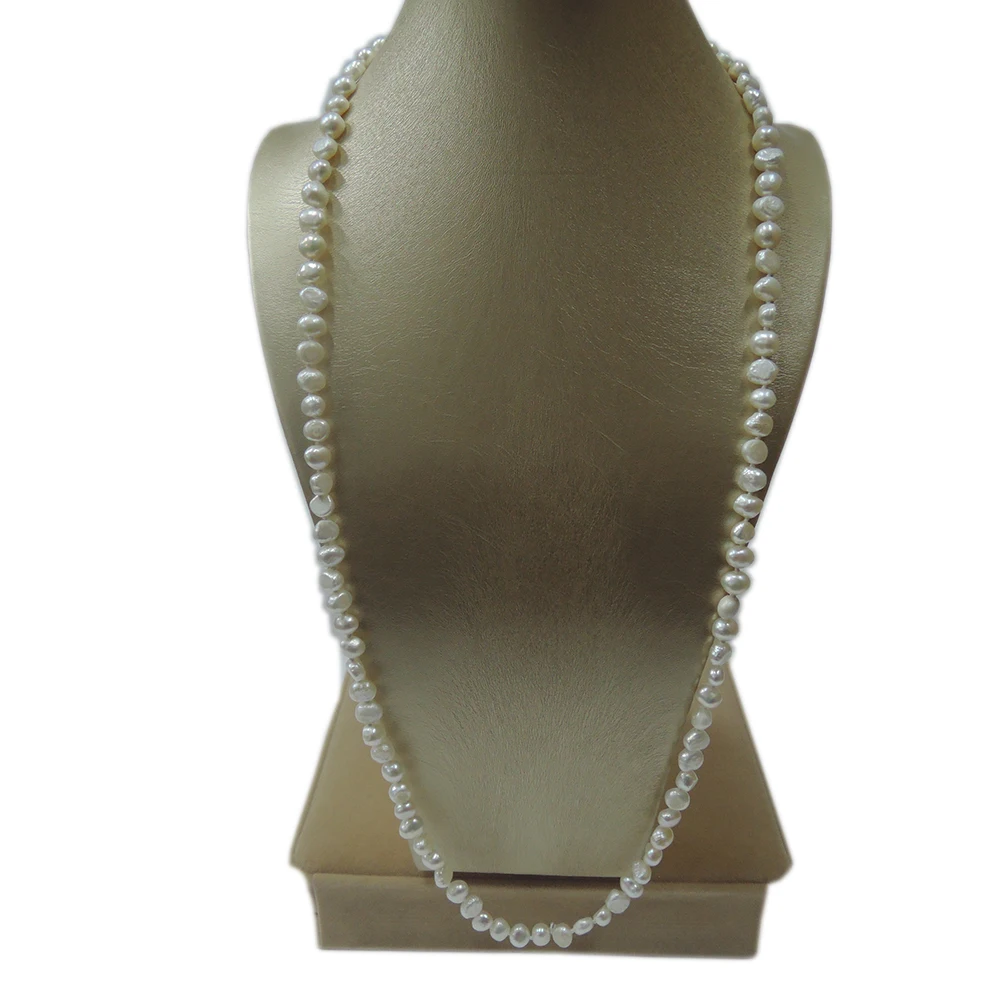 100% NATURE FRESHWATER PEARL LONG   NECKLACE-80 CM baroque pearl necklace