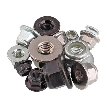 Hexagonal de acero inoxidable 316/304, brida, tuerca de nylon/tuerca de bloqueo antideslizante galvanizada M3M4M5M6M8M10