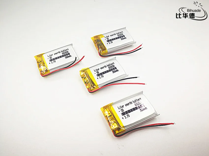 Imagem -02 - Bom Qulity 3.7 v 300 Mah 602030 Polímero de Íon de Lítio Bateria de Iões de Lítio para o Brinquedo Banco do Poder Gps Mp3 Mp4 100 Peças Lote