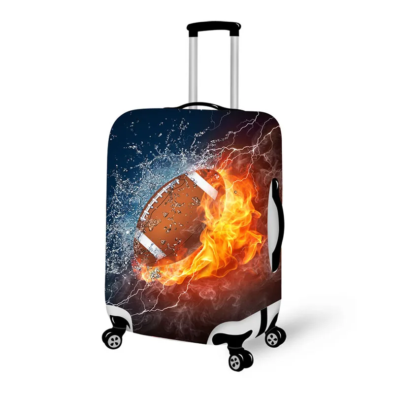 Fire and fire series print travel luggage suitcase protective cover stretch waterproof portable luggage covers rain cover