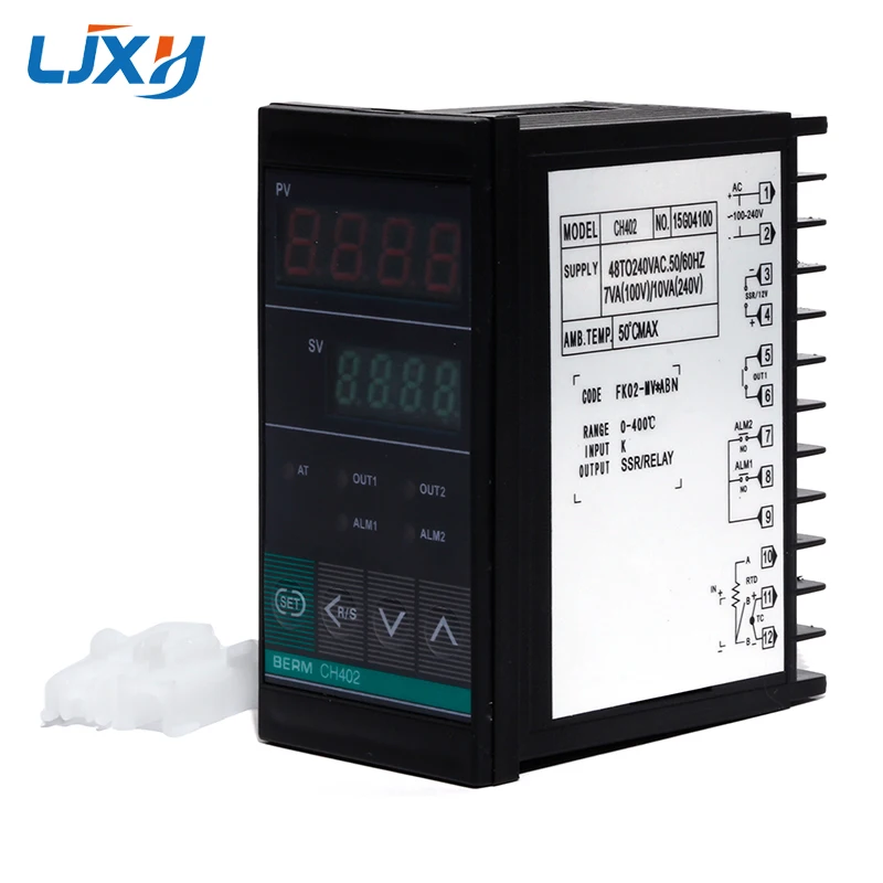 CH402 AC48-240V Supply High Accuracy Smart PID Temperature Controller Thermostat Relay and SSR Dual Relay Output