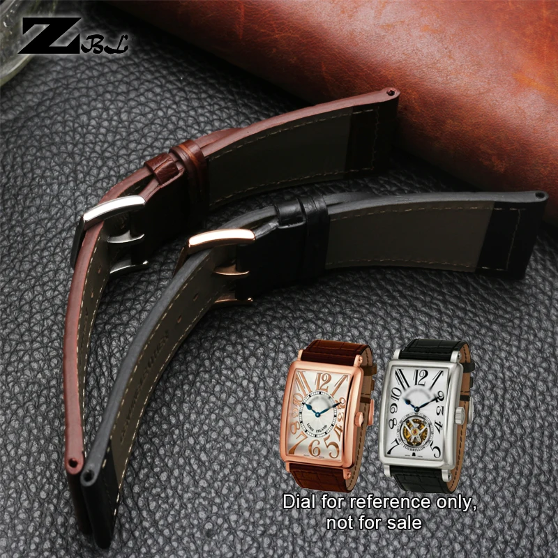 22mm 26mm 30mm Genuine leather bracelet for Franck Muller FM6000H watch strap wristwatches Accessories cowhide watch band
