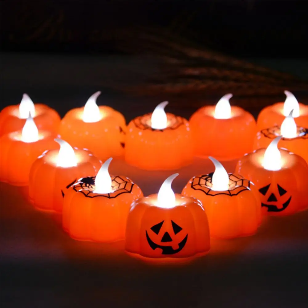 mycyk Halloween Light pumpkin small light New Bar KTV atmosphere decor LED electronic light candle Night light without batteries