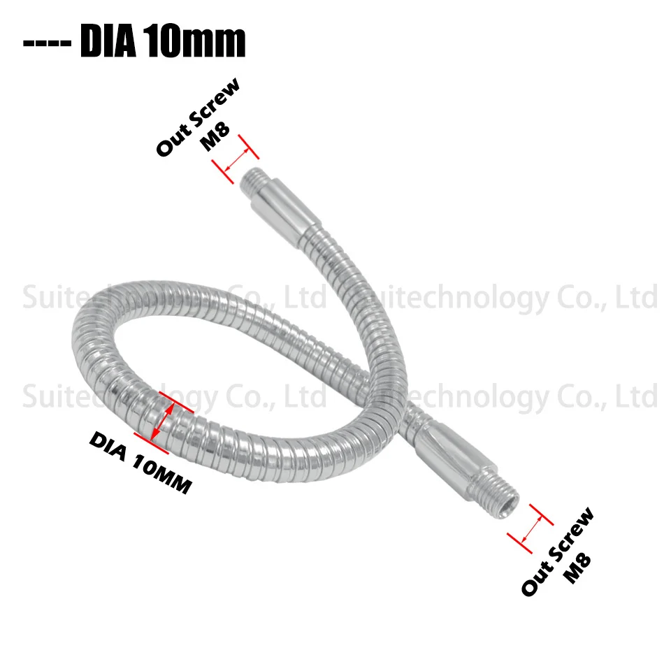 2pcs Dia 6mm 8mm 10mm 12mm led Gooseneck LED Flexible Holder Lamp M8 Universal Hose Metal Serpentine Tubes For DIY LED Desk Lamp