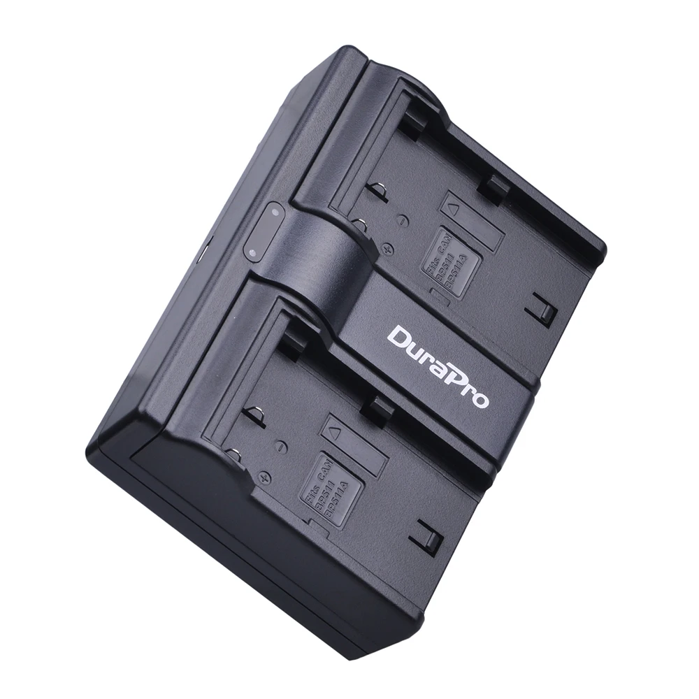 DuraPro BP-511 BP 511 BP-511A 배터리 및 USB 듀얼 충전기, 캐논 BP-511 EOS 50D 40D 30D D60 D30 5D MV300i 용, 1800mAh