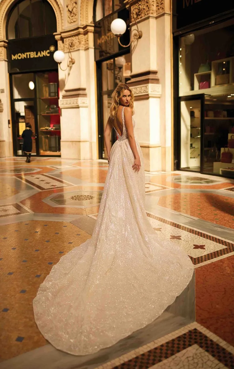 Vestidos De Novia con escote en V profundo, ropa De Novia con apliques De encaje, bohemio, tren desmontable, sirena, 2020