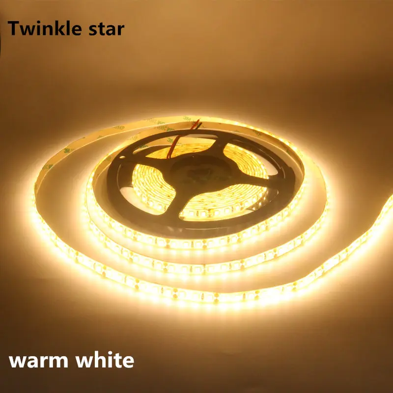 Led Strip Light 2835 SMD 12V Waterproof IP65 5M 600led Cold White 9000K 6500K Warm White 3000K Red Green Blue Flexible Tape Rope