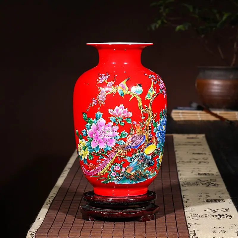 

Jingdezhen Ceramics New Chinese vase Modern Home, Living Room Tv Cabinet Decoration Gifts, Celebration Ceramic Vase Ornaments