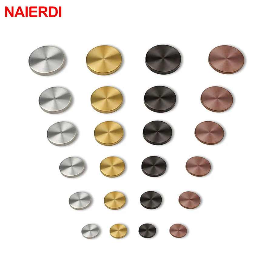 20Sets NAIERDI Advertisement Screw Decoration Cover Advertising Screws Mirror Nails Stainless Steel Glass Fastener Hardware