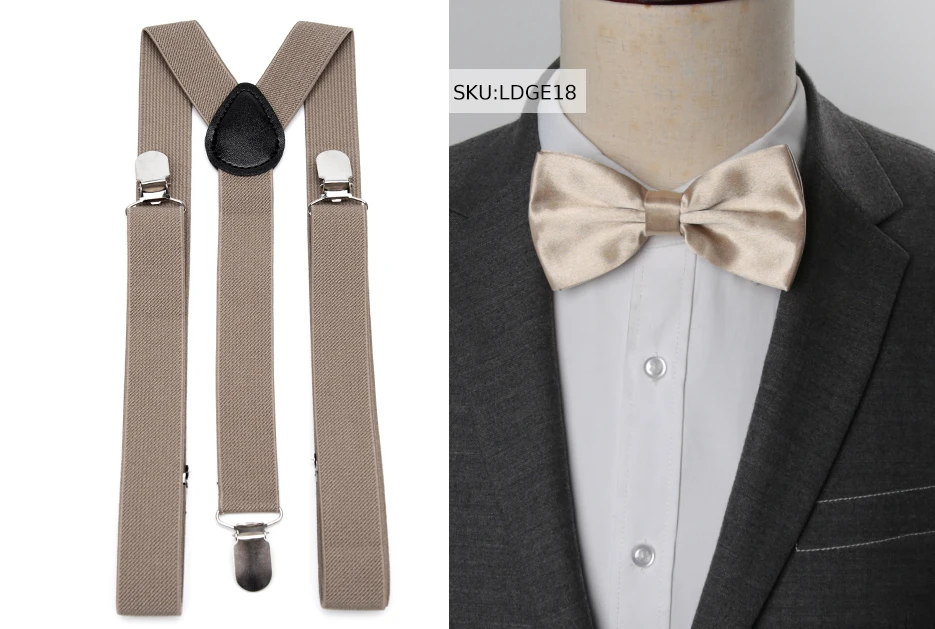 Hosenträger Fliege Set Männer Mode Suspensorio für Mann Junge Frauen Bowtie Hosenträger Hosen Tirantes Hochzeit Freizeit Hemd Bleibt – Detail 16
