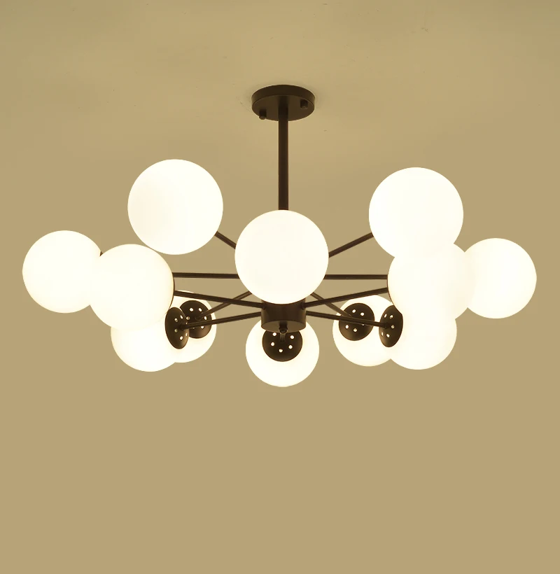 

New Nordic personalized Lights Modo White Glass Lighting Chandeliers Suspension Lamp Bedroom Dining room Factory Sale