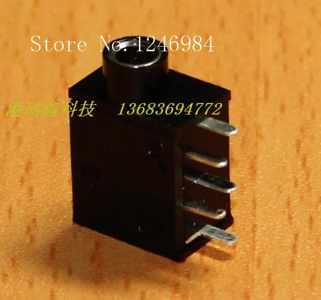 [SA]3.5 pairs of channel stereo headphone jack DC connector socket ST-225 Hong Kong Ruixin Earphone Jack--200pcs/lot