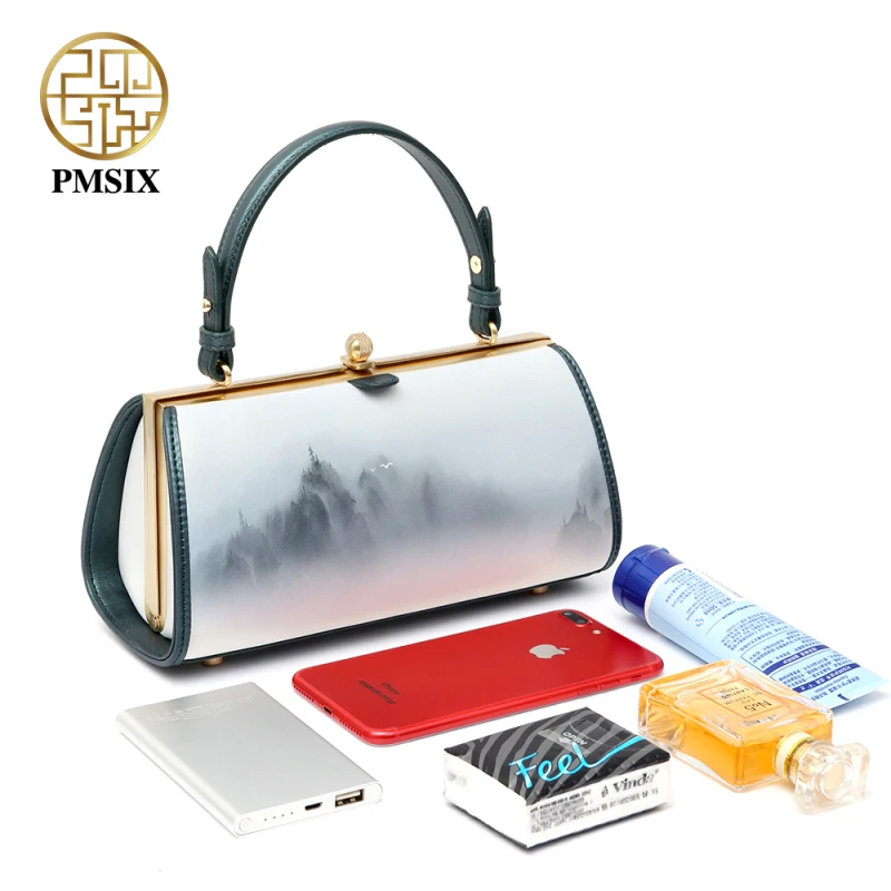 Pmsix New Cow Leather Women\'s Handbags Designer Shoulder Bags Casual Messenger Bag Vintage Bag Bolsas femininas 2020