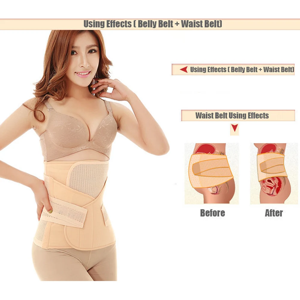 Sunveno Professional Maternity Postpartum Belly Band Shapewear 3 In 1 Slimming Belt Tightening Belly Maternity bandage