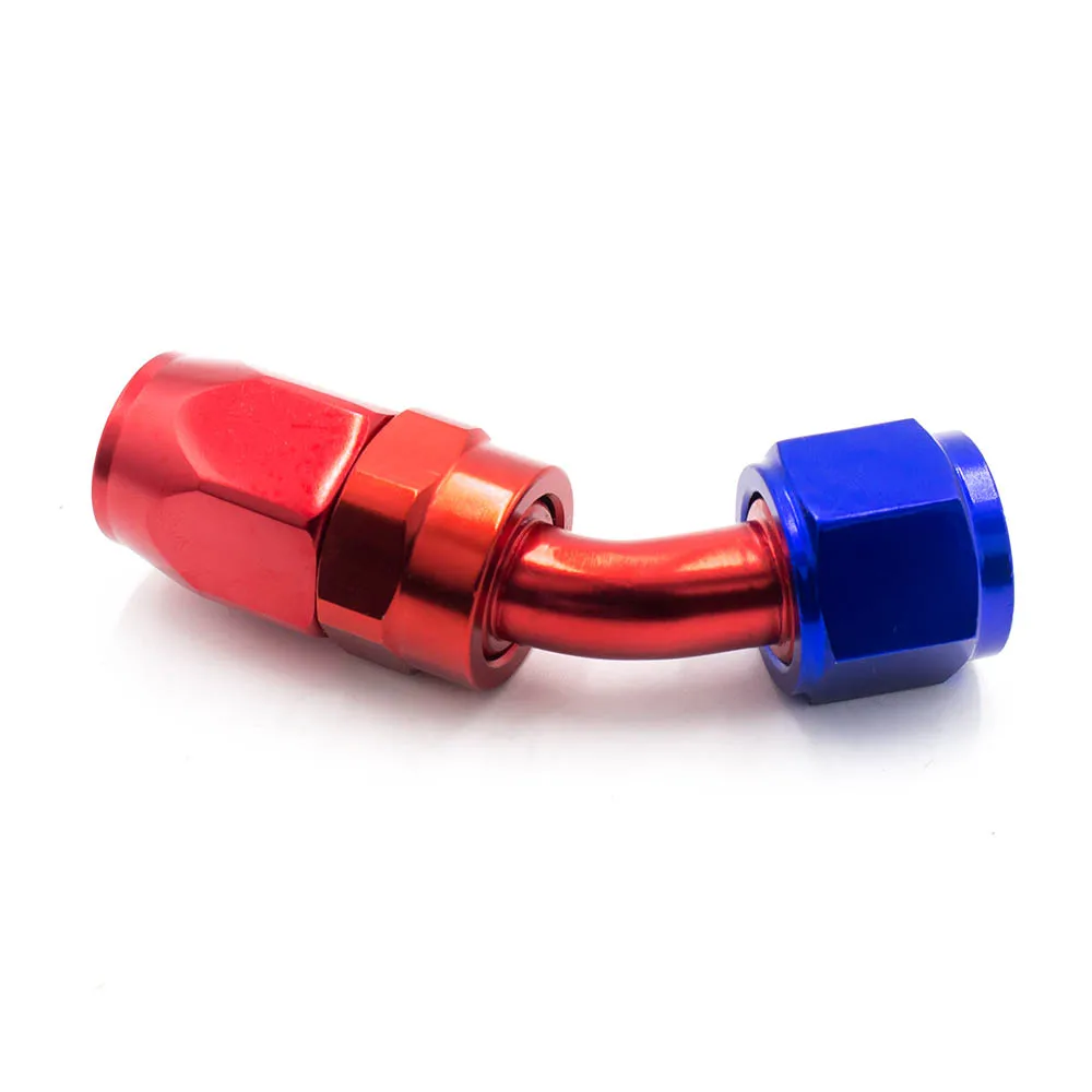 High Performance Fitting AN08 Aluminum Fittings 45 Degree Oil/Fuel/Swivel hose fittings Hose End Fitting TT100353-4