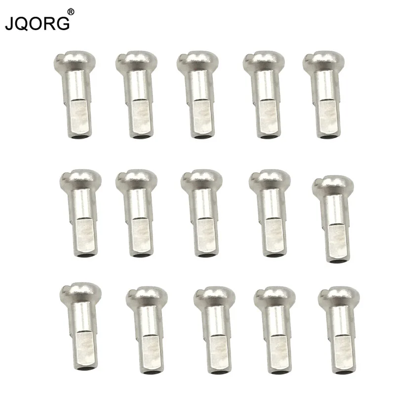 

JQORG ниппели спицы 14G / 15G диаметр 2,0 мм/1,8 мм велосипедные спицы соски с латунным материалом и серебристым цветом